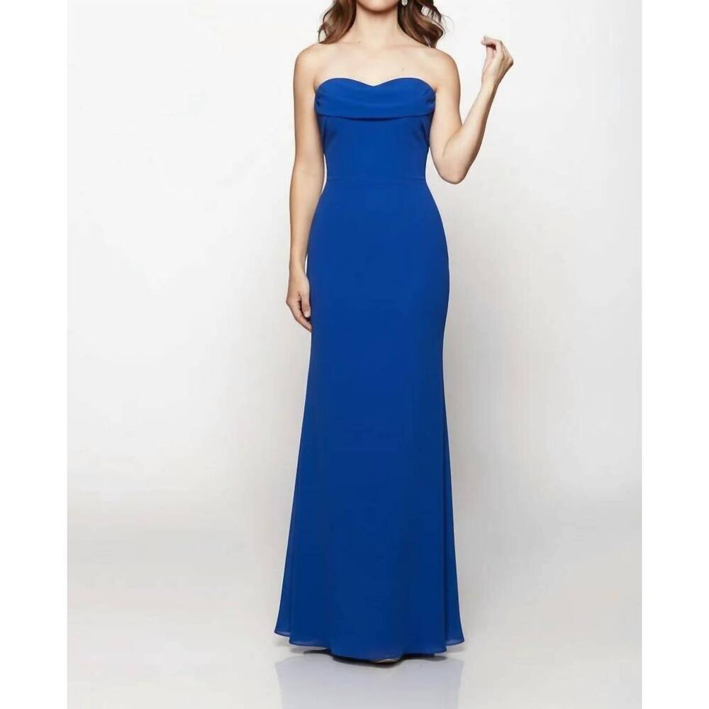 NEW LAST DRESS flowing muse gown in royal blue
